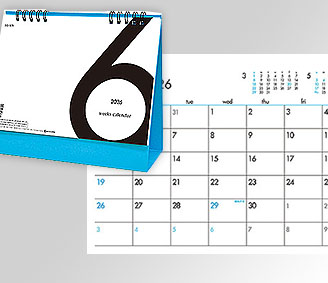 6 Weeks Calendar(ブルー)