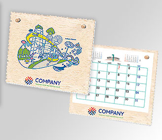 木のぬくもりカレンダー[フルカラー名入れ]
