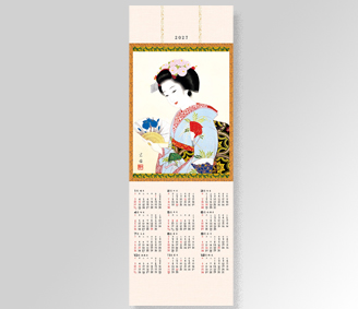 掛軸/光園美人　花扇