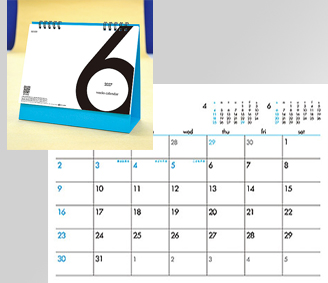 6 Weeks Calendar(ブルー)