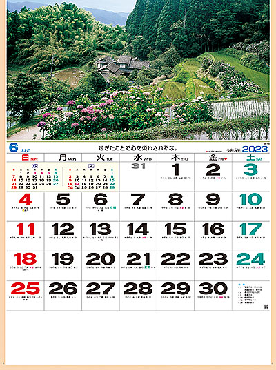 NA-116 日本の叙情 フレアデザイン 壁掛け名入れカレンダー